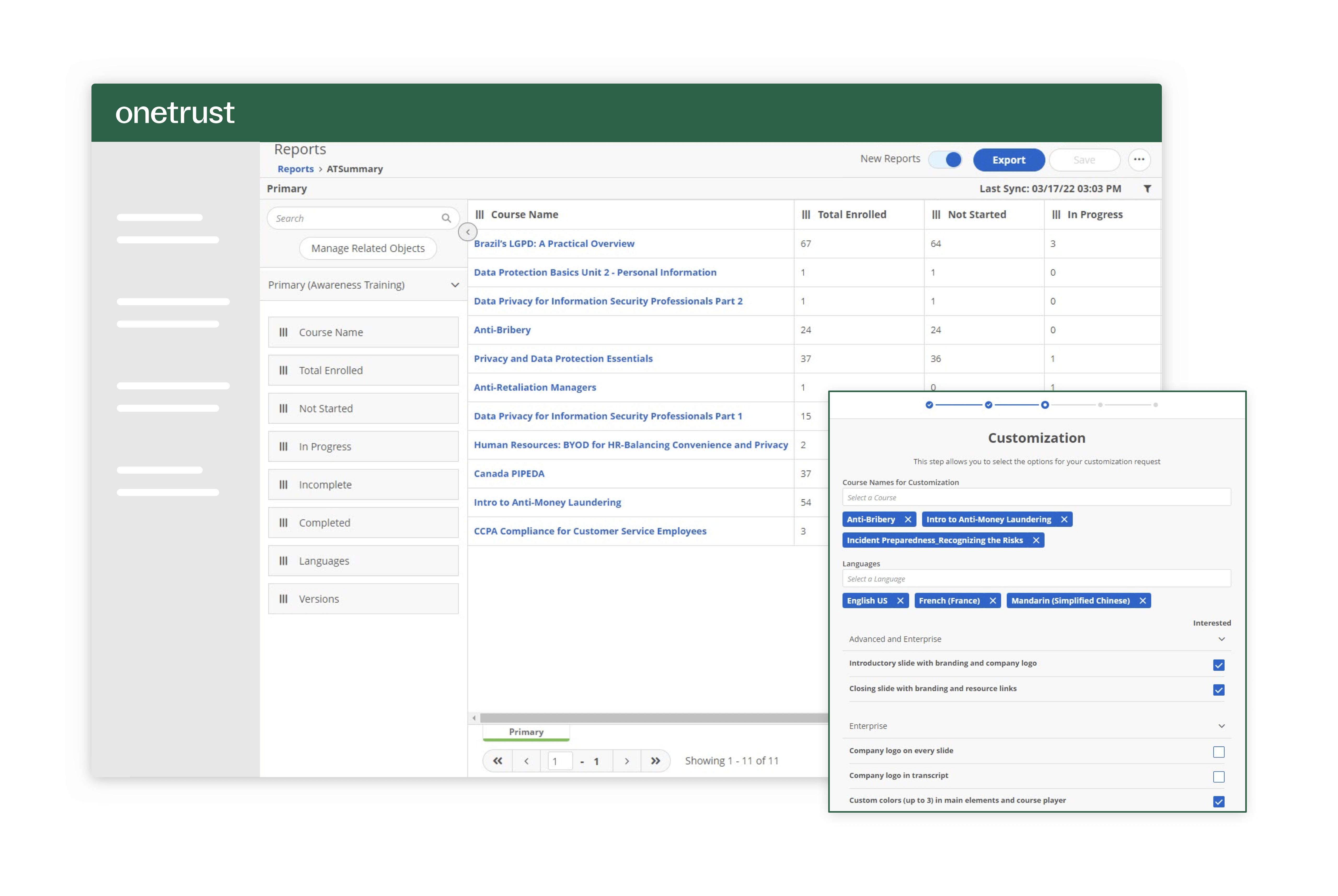道德计划管理模块的屏幕，显示用户可以在何处设置和监控道德教育课程。