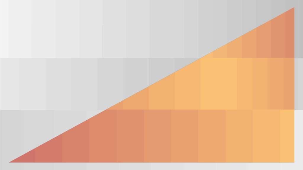 橙色渐变的直角三角形。